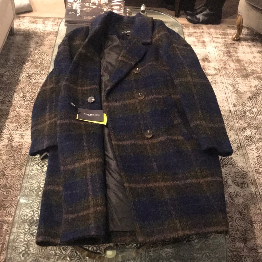 Marc Double breasted plaid soft coat